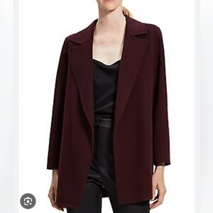 Theory Women's Clairene Jacket in Merlot (Double Face Wool-Cashmere)
